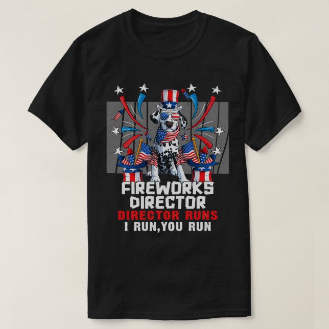 Fireworks Director 4. Juli Ich führe Sie aus T-Shirt (Design vorne)
