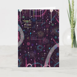 Fireworks Display: Abstract Art  Karte