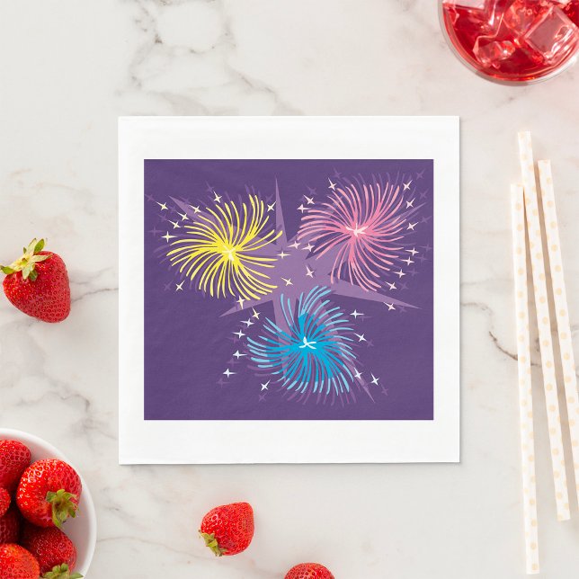 Fireworks Display Paper Napkins Serviette (Von Creator hochgeladen)