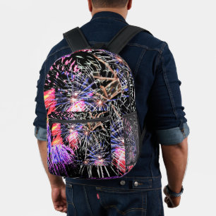 Fireworks Display Patriotic Holiday Bedruckter Rucksack