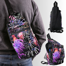 Fireworks Display Patriotic Holiday Crossbody Bag