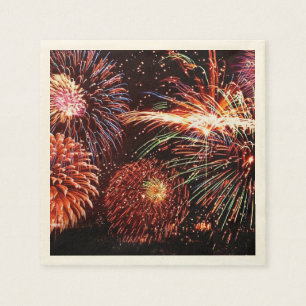 Fireworks Ecru Standard Cocktail Papier Napkins Serviette