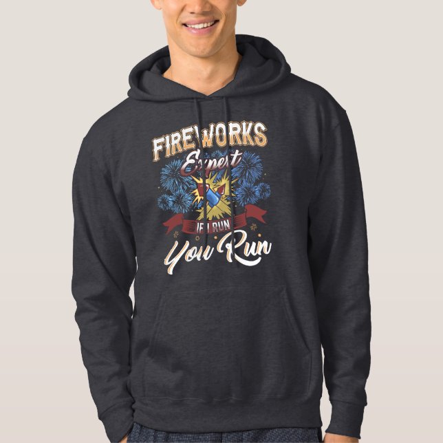 Fireworks Expert Run wenn ich Keepake Gag führe Hoodie (Vorderseite)