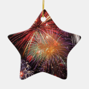 Fireworks Finale Keramik Ornament