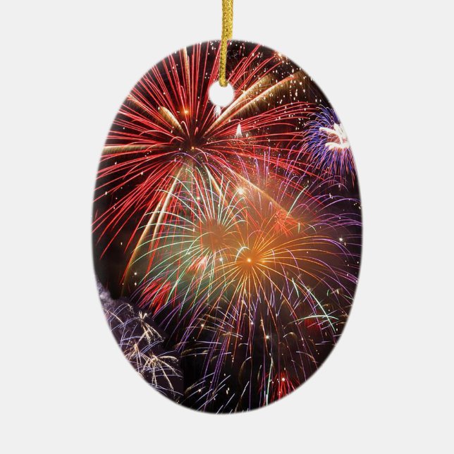 Fireworks Finale Keramik Ornament (Vorne)
