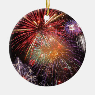 Fireworks Finale Keramik Ornament