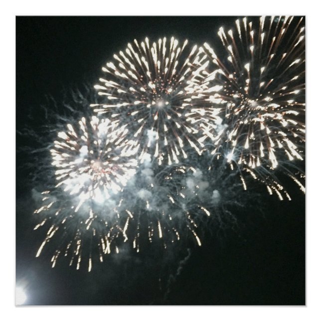 Fireworks-Foto Poster (Vorderseite)