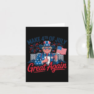 Fireworks Funny Trump Patriotic American Happy 4. Karte