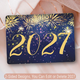 Fireworks Happy New Year & Christmas 2 Side Design Feiertagskarte