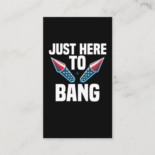 Fireworks Humor American Flag 4th July Visitenkarte (Vorderseite)