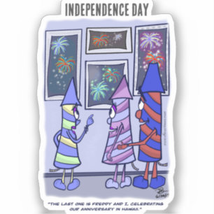 Fireworks Independence Day Custom Cut Stickers Aufkleber