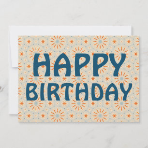 Fireworks-Inspiriert Muster Happy Birthday Card Einladung