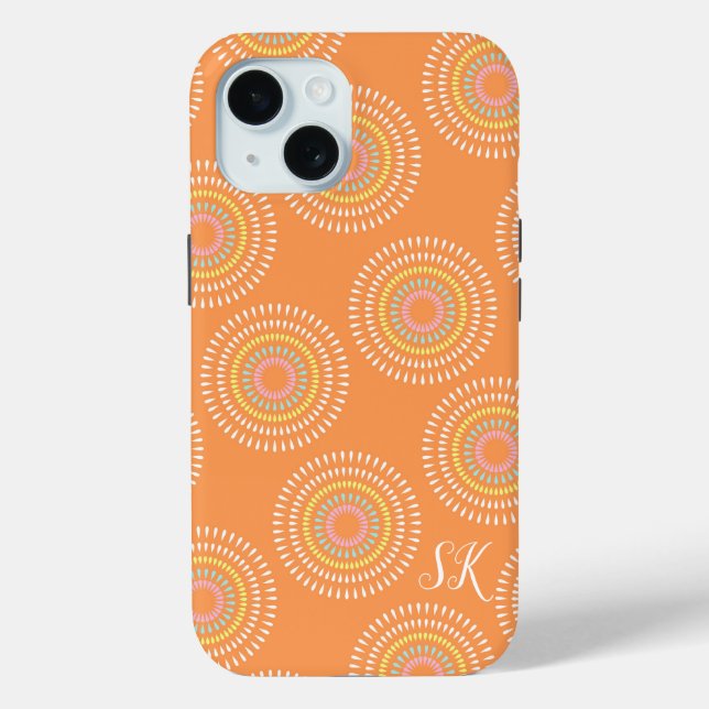 Fireworks Japanese Orange Case-Mate iPhone Hülle (Rückseite)