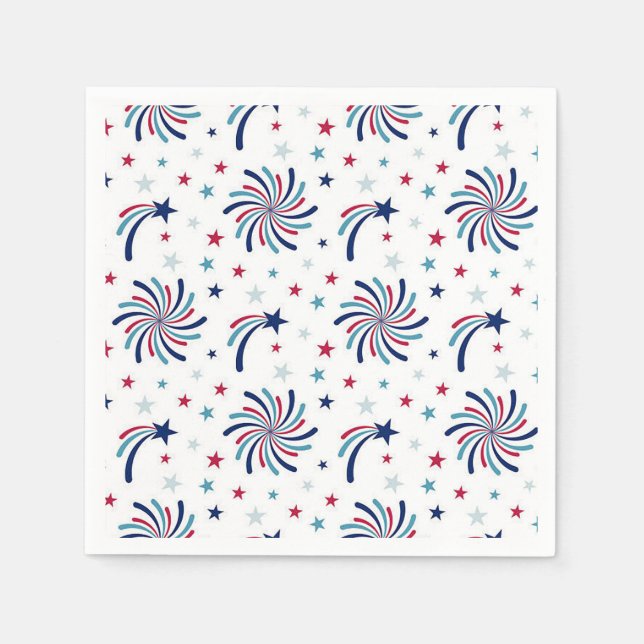 Fireworks Large Paper Napkins Serviette (Vorderseite)