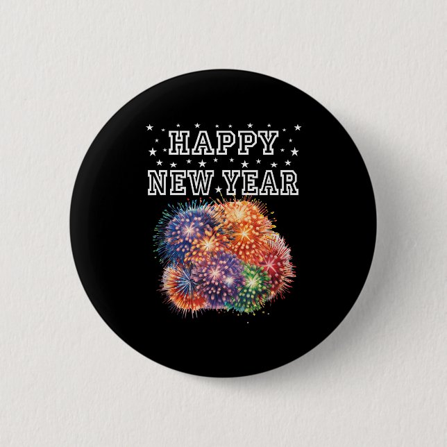 Fireworks New Year's Eve Party  Button (Vorderseite)
