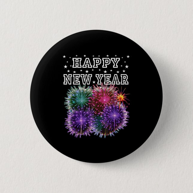 Fireworks New Year's Eve Party  Button (Vorderseite)
