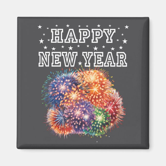 Fireworks New Year's Eve Party  Magnet (Vorne)