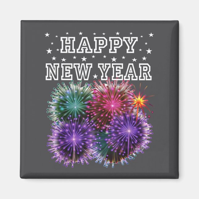 Fireworks New Year's Eve Party  Magnet (Vorne)