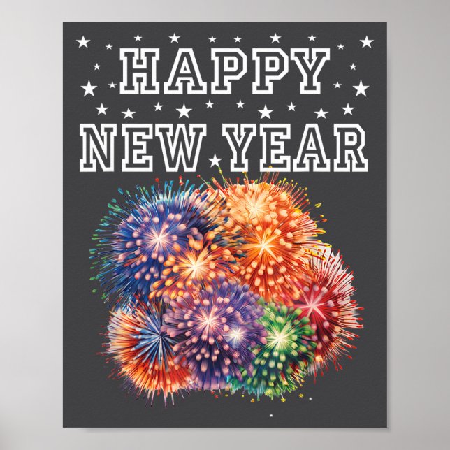 Fireworks New Year's Eve Party  Poster (Vorne)