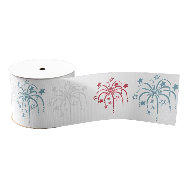 Fireworks Patriotic Ribbon Ripsband (Spule)
