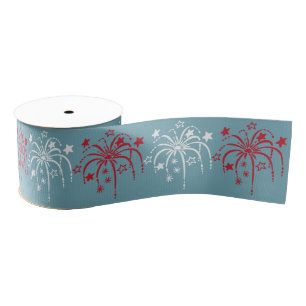 Fireworks Patriotic Ribbon Ripsband