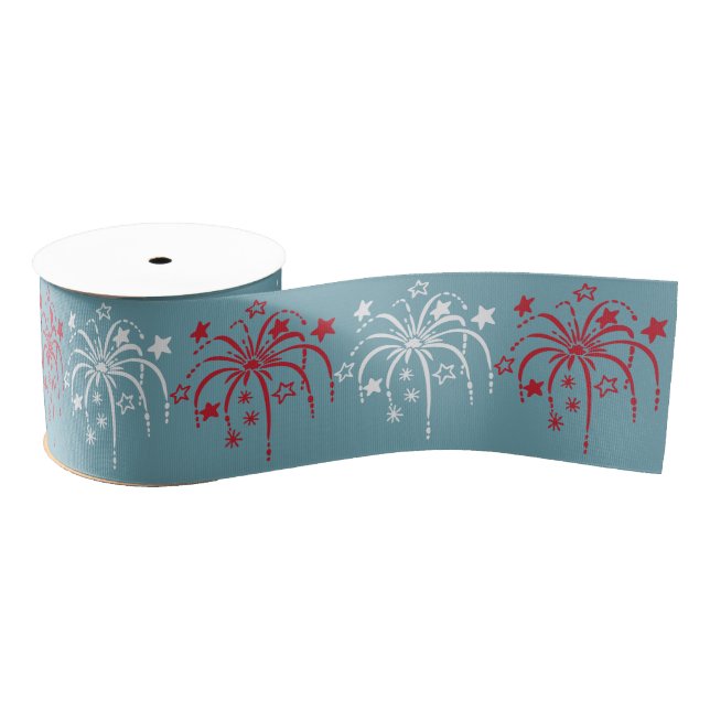 Fireworks Patriotic Ribbon Ripsband (Spule)