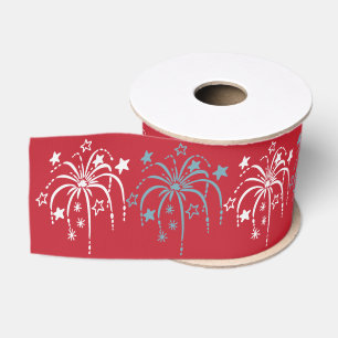 Fireworks Patriotic Ribbon Ripsband