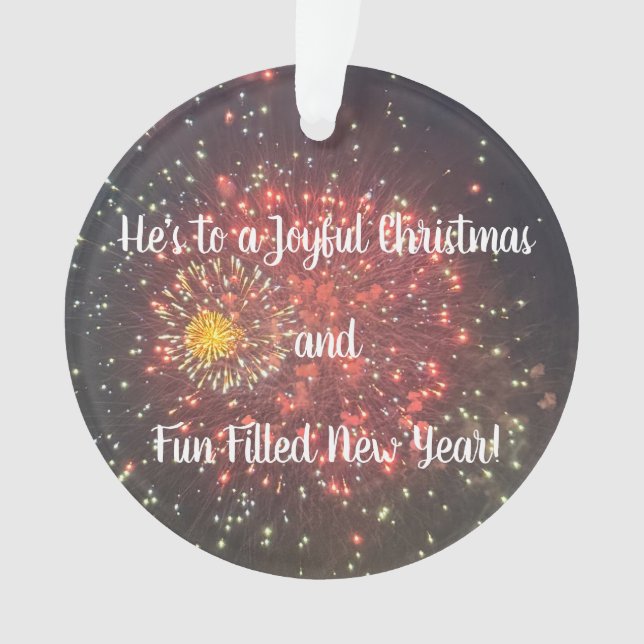 Fireworks Photo Ornament  (Vorderseite)