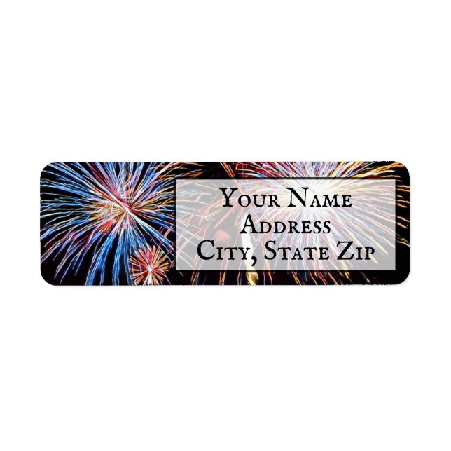 Fireworks Return Address Label (Vorne)
