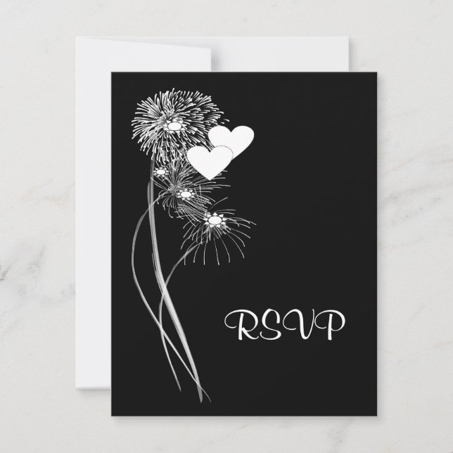 Fireworks RSVP-Karte RSVP Karte (Vorderseite)