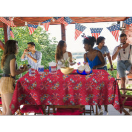 Fireworks Sparks Independence Party Tischdecke