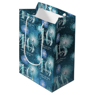 Fireworks Sweet 16 Aquamarin ID984 Mittlere Geschenktüte