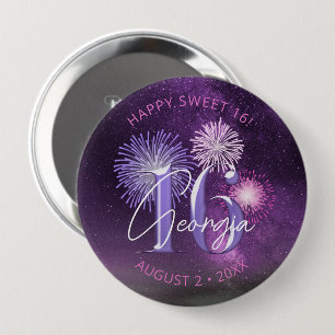 Fireworks Sweet 16 Lila ID984 Button