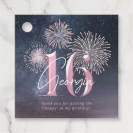 Fireworks Sweet 16 Midnight Blush ID984 Geschenkanhänger