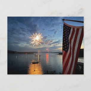 Fireworks & the Flag! Postkarte
