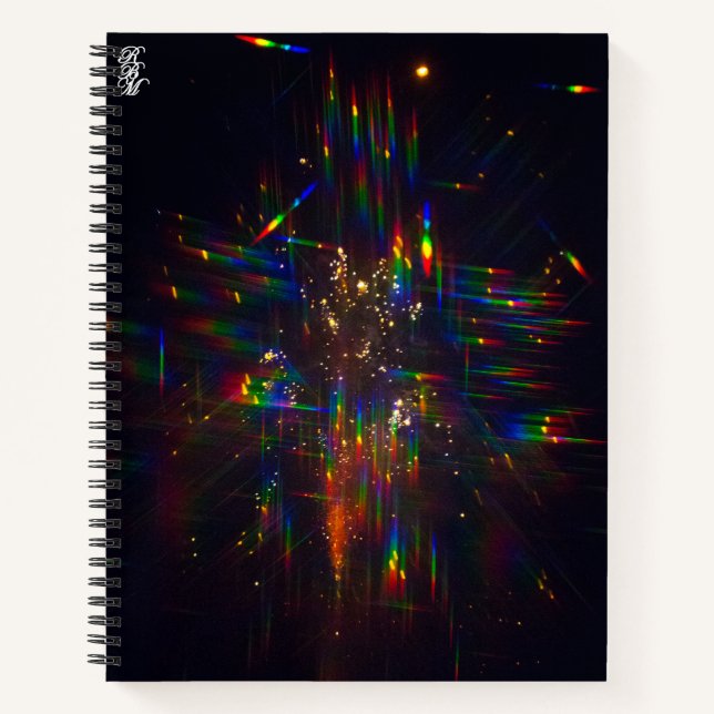 Fireworks through 3D Glasses 2 Notizbuch (Vorderseite)