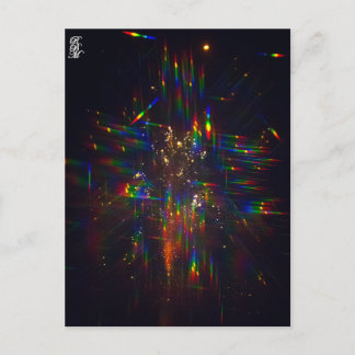 Fireworks through 3D Glasses 2 Postkarte