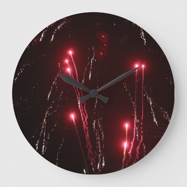 Fireworks-Uhr Große Wanduhr (Vorderseite)