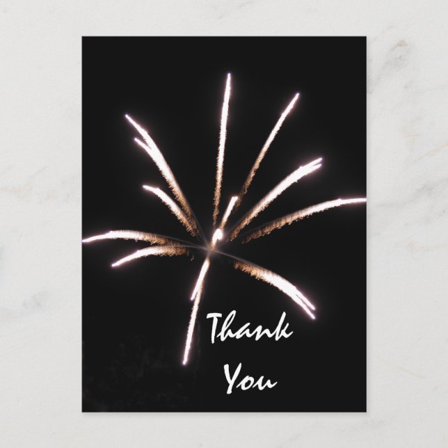Fireworks Vielen Dank Note Card Postkarte (Vorderseite)