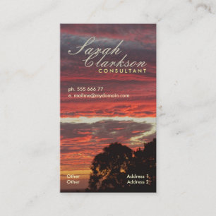 Firey Layers vertikale Visitenkarte