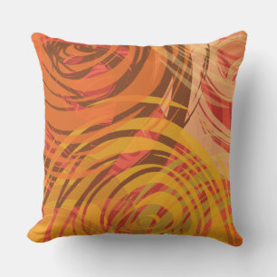Firey Orange SPIRAL DESIGN Retrowurfkissen Kissen