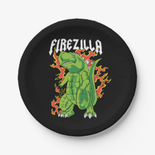 Firezilla Green and Fire Monster Pappteller