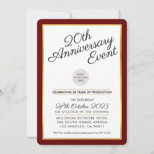 FIRMA ANNIVERSARY PARTY Modernes Mordgold Einladung