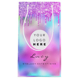 Firma für benutzerdefinierte Logos Rosa Tropfen Ho Kleine Geschenktüte