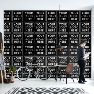 Firma für Firmenlogo Moderne Minimal Office Black Tapete
