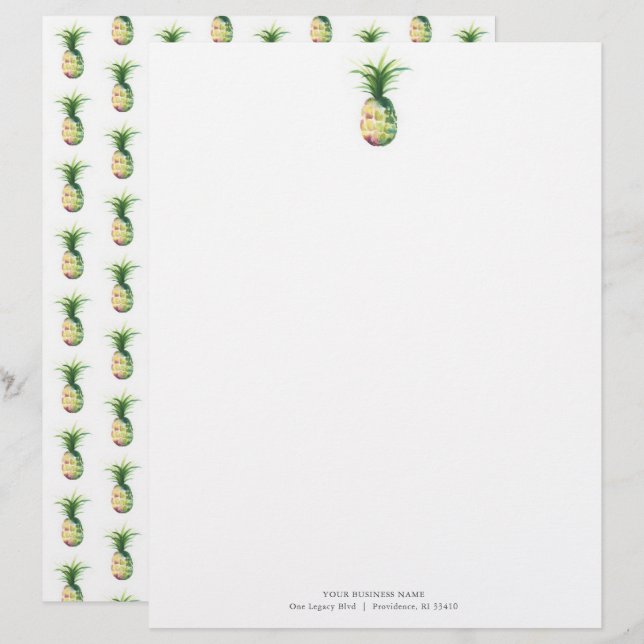 Firma Letterhead Design Ananas Briefbogen (Vorne/Hinten)