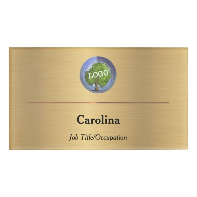 Firma Magnetic Gold Namenschild (Vorderseite)