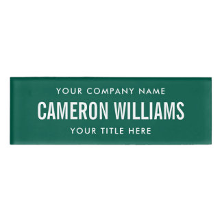 Firma, Name und Titel Wald grün magnetisch Namenschild