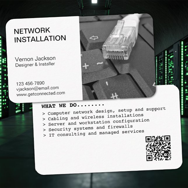 Firma zur einfachen Netzwerkinstallation Visitenkarte (Von Creator hochgeladen)