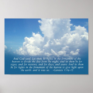 Firmament, blauer Himmel-Genese-1:14 - Druck 15 Poster